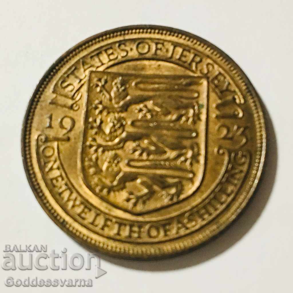 Μεγάλη Βρετανία Τζέρσεϋ 1/12 από ένα νόμισμα σελιδοποίησης 1923