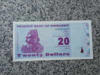 20 de dolari Zimbabwe 2009