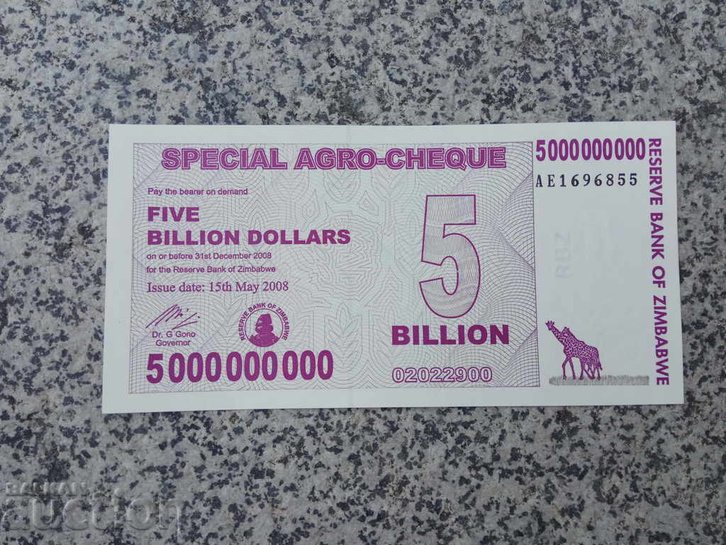 5.000.000.000 Zimbabwe 2008