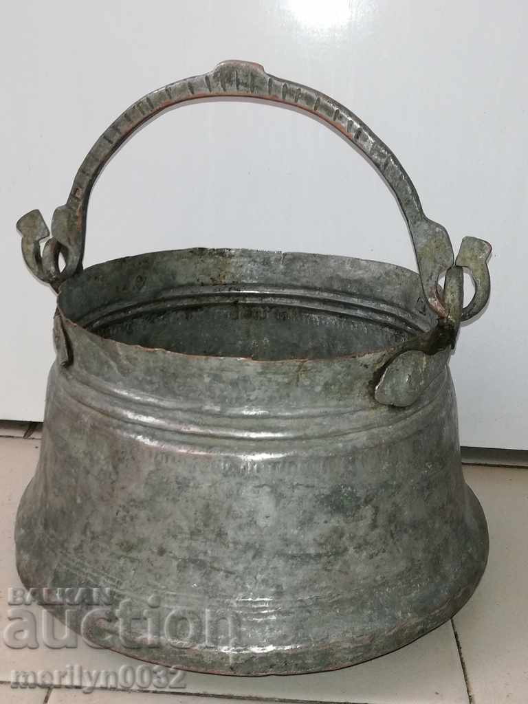 Tinned boiler pot, water tank, copper copper pot