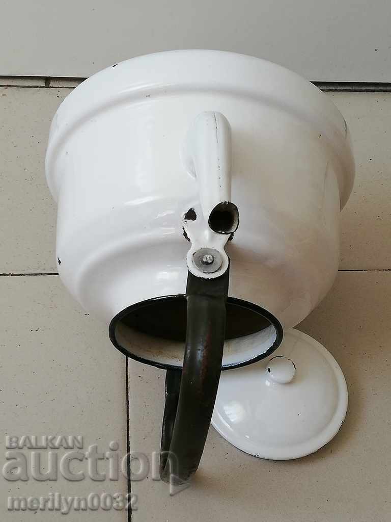 Enameled teapot, soup with enamel, Bulgaria - 5 Enameled teapot, soup with enamel, Bulgaria - 5