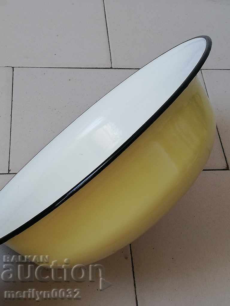 Емайлиран малък леген, корито, съд с емайл купа СССР - 5 Емайлиран малък леген, корито, съд с емайл купа СССР - 5