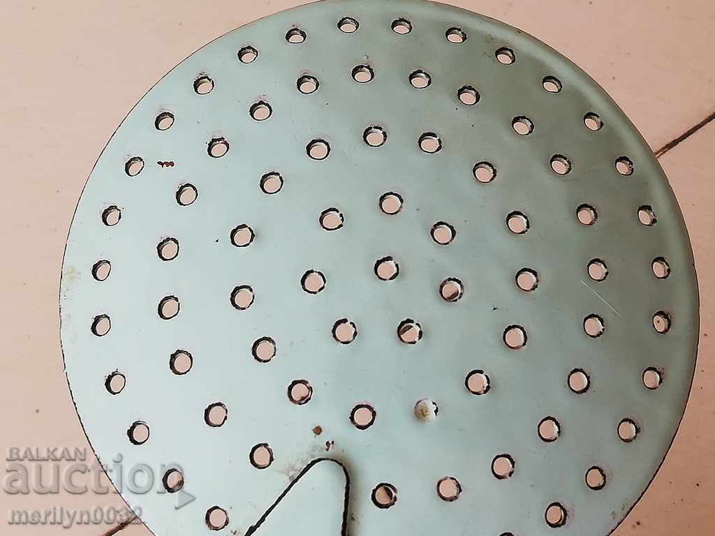 Old lattice spoon with enamel, early soc, NRB - 5 Old lattice spoon with enamel, early soc, NRB - 5