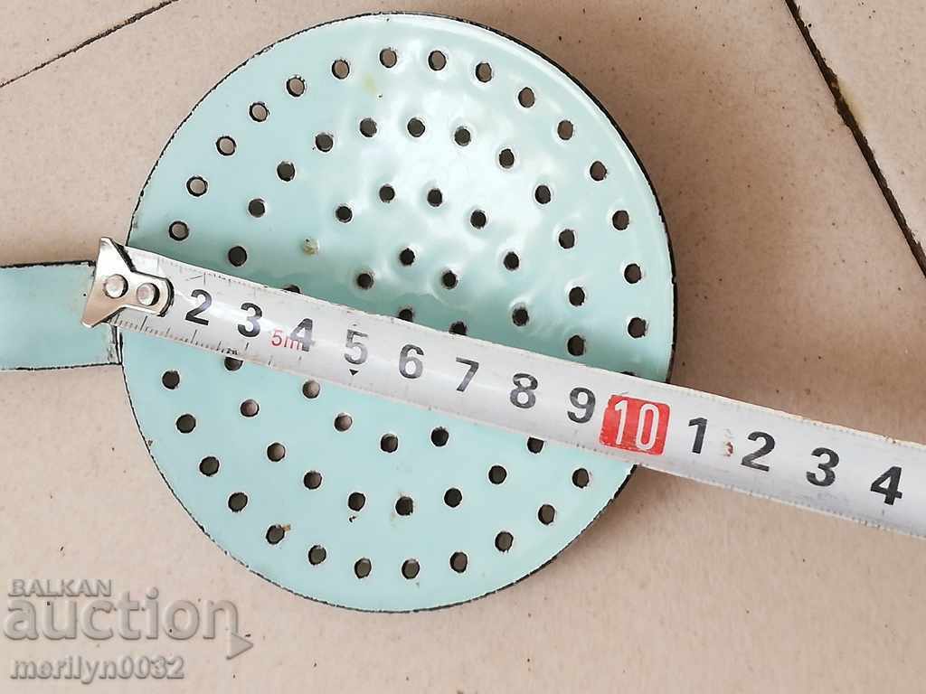 Old lattice spoon with enamel, early soc, NRB - 6 Old lattice spoon with enamel, early soc, NRB - 6