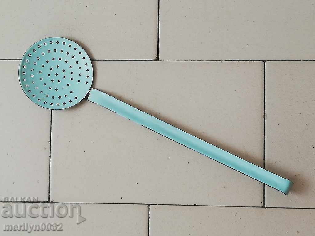 Old lattice spoon with enamel, early soc, NRB