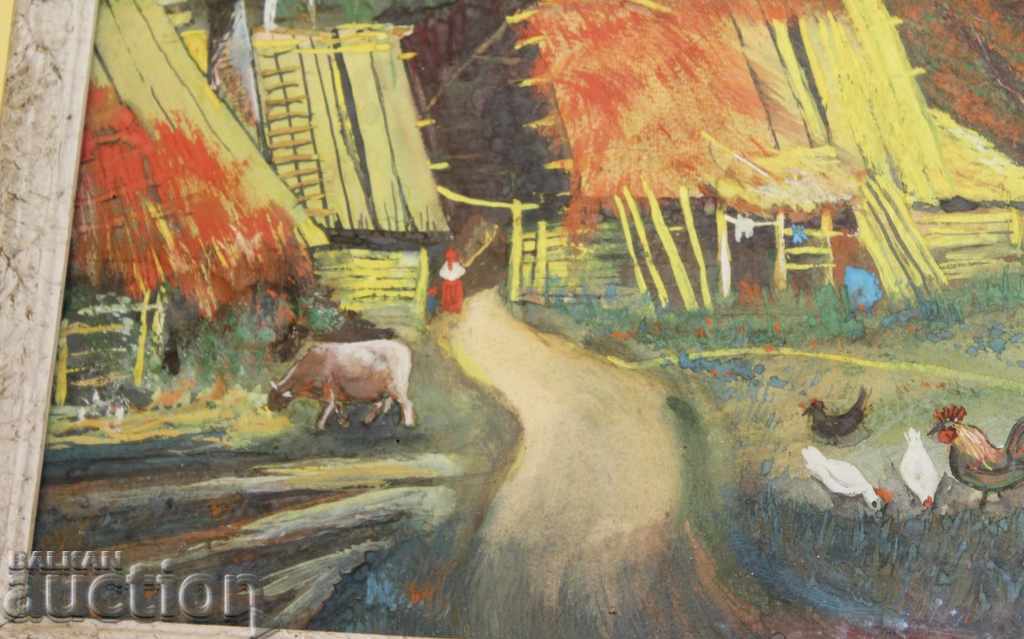 Auction . LARGE PICTURE OF RURAL BATH FRAME FRAME GLASS Auction . LARGE PICTURE OF RURAL BATH FRAME FRAME GLASS