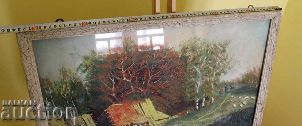 . LARGE PICTURE OF RURAL BATH FRAME FRAME GLASS - 5 . LARGE PICTURE OF RURAL BATH FRAME FRAME GLASS - 5