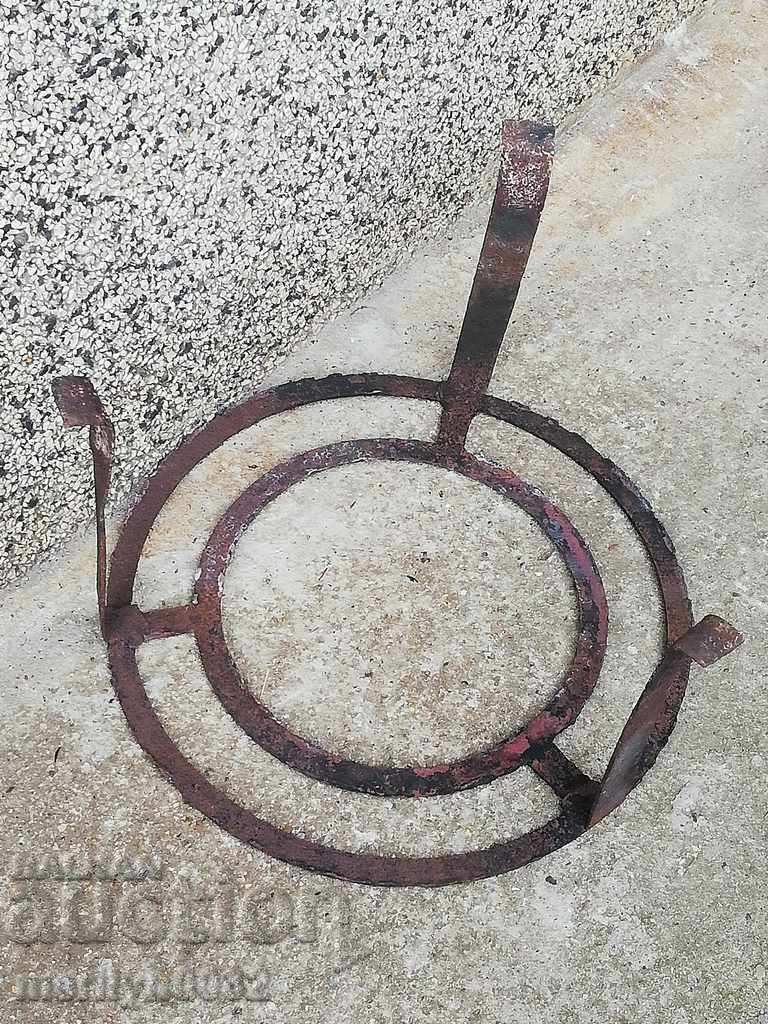 Auction  An old forged sack, fireplace, grill, wrought iron