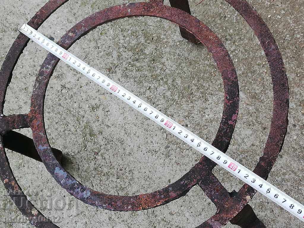 An old forged sack, fireplace, grill, wrought iron - 6