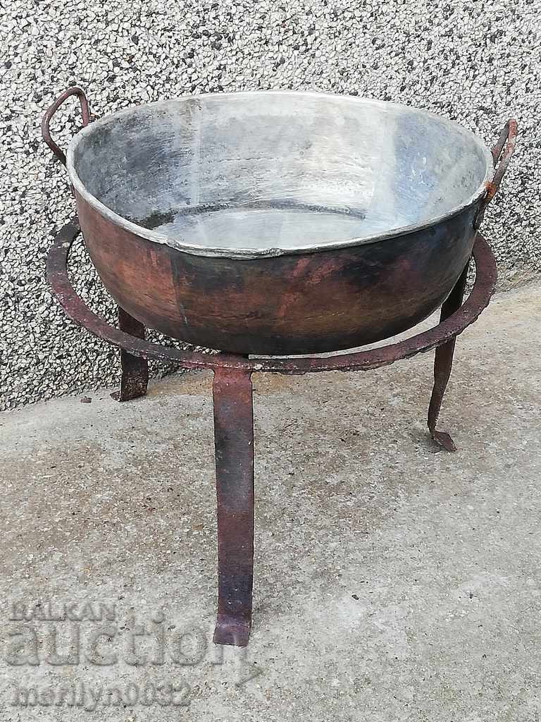 An old forged sack, fireplace, grill, wrought iron - 7