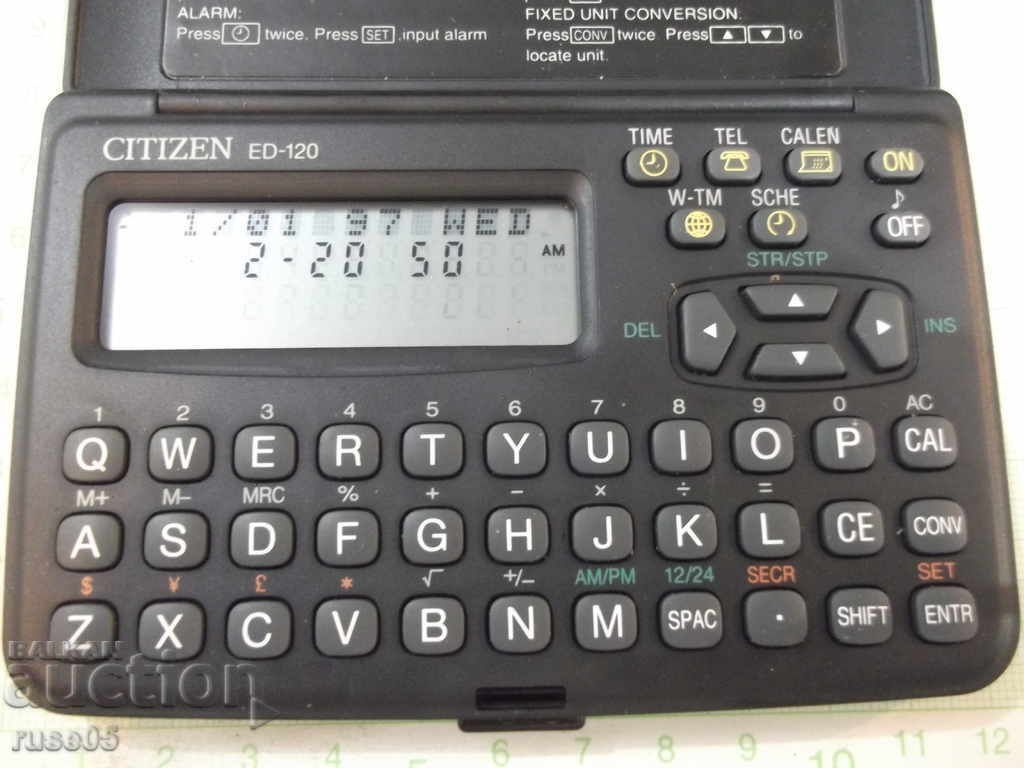 Auction Organizer '' CITIZEN - ED - 120 '' working Auction Organizer '' CITIZEN - ED - 120 '' working
