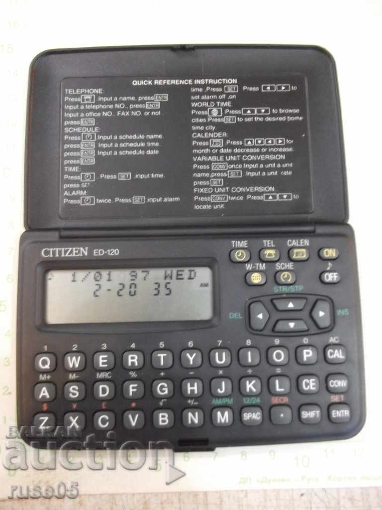 Organizer '' CITIZEN - ED - 120 '' working