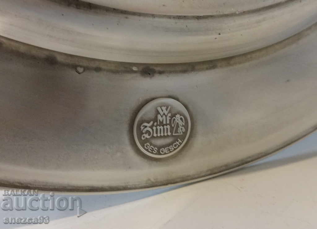 WMF farfurie, panou din cositor cu imagine în relief Lăutar - 6