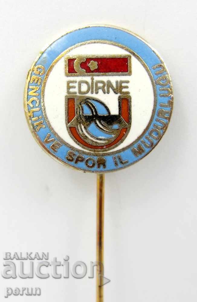 INSIGNA SPORTIVE VECHE-TURCIA-ADRINE-INSIGNA RARA-SMALT - 5 INSIGNA SPORTIVE VECHE-TURCIA-ADRINE-INSIGNA RARA-SMALT - 5