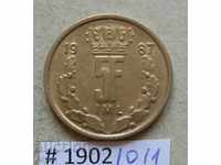 5 franci 1987 Luxemburg