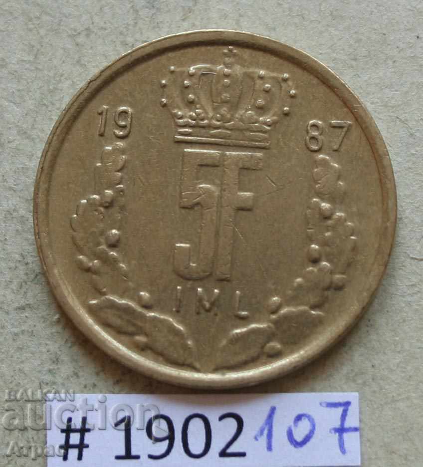 5 Franc 1987 Luxembourg