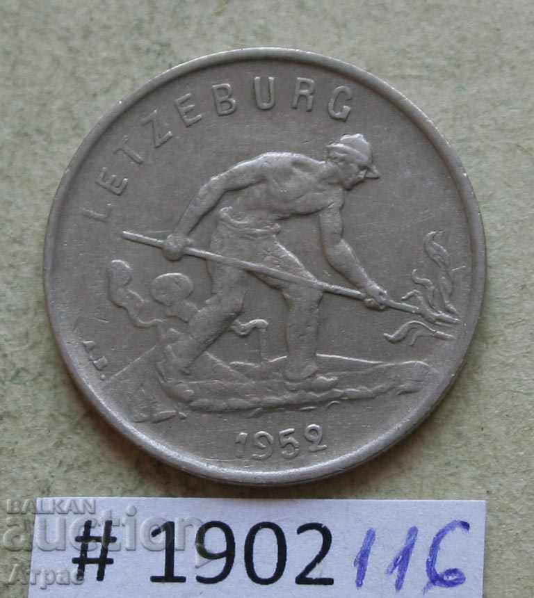 1 franc 1952 Luxembourg with price € 0.72 | 1.41 BGN