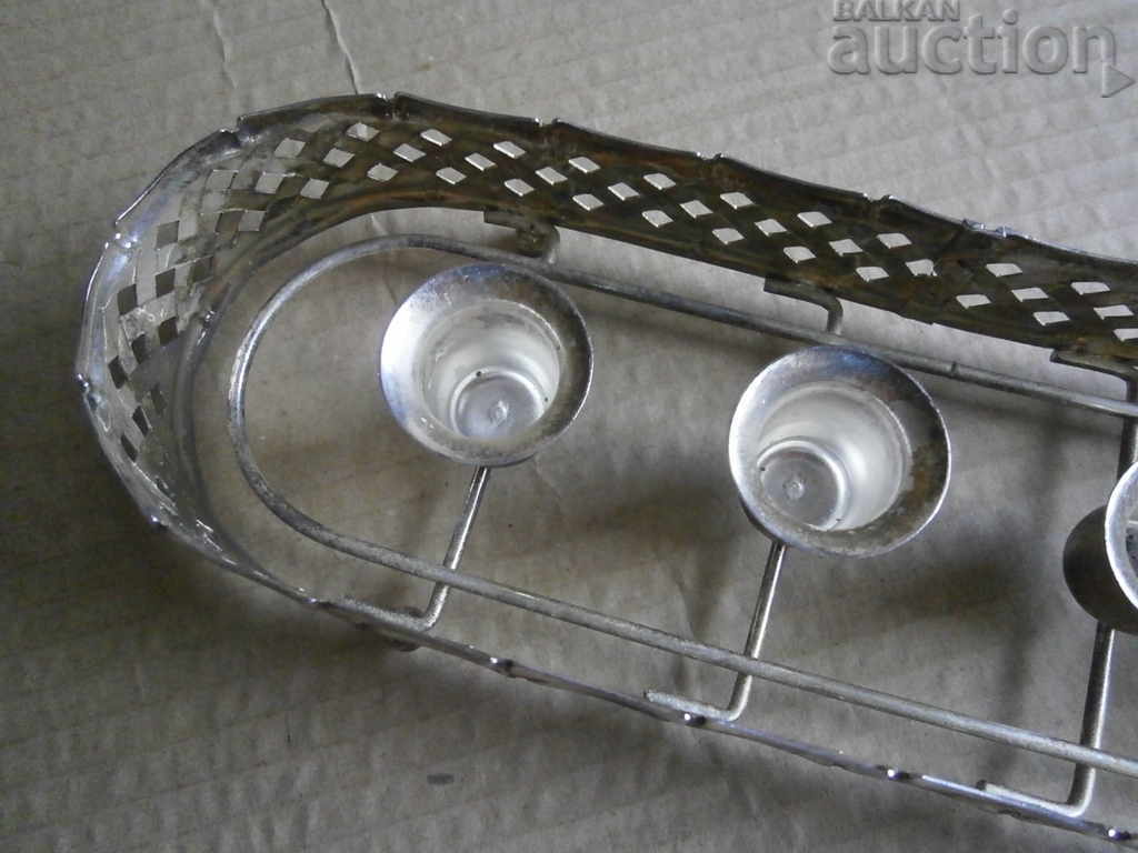 metallic silver candle holder 70th vintage - 5 metallic silver candle holder 70th vintage - 5