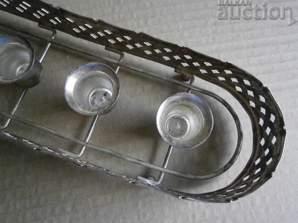 metallic silver candle holder 70th vintage - 6 metallic silver candle holder 70th vintage - 6