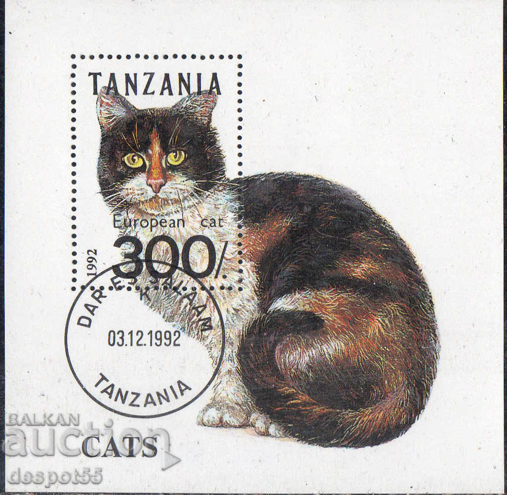 1992. Tanzania. Pisici. Block.