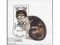 1992. Tanzania. Cats. Block.