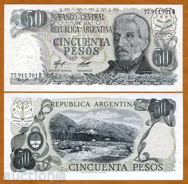 +++ ARGENTINA 50 Pesos P 301 1976-1978 UNC +++
