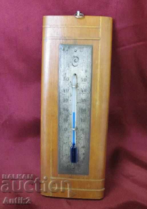 Termometrul Star 30 Spearm - Bronz și lemn