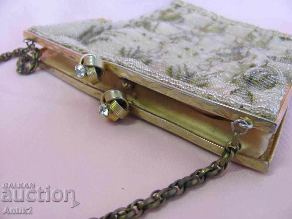 50's Ladies Metal Handle and Beads France - 7