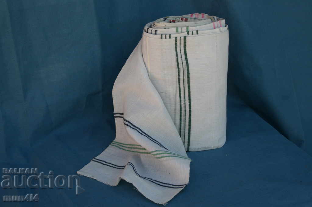 Μια δέσμη των κρουασάν πετσέτες ύφασμα πανί βαμβακιού