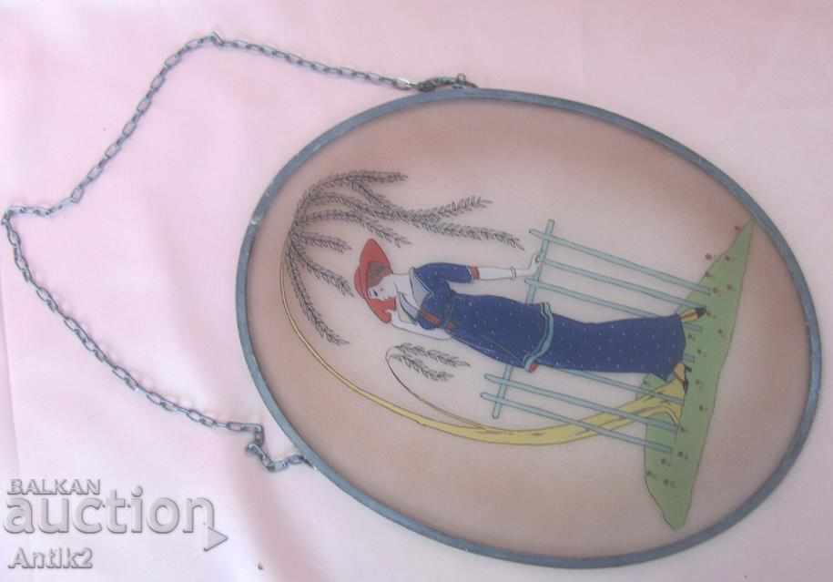 Stained glass with a metal frame - Secession with price 190.00 BGN | € 97.15