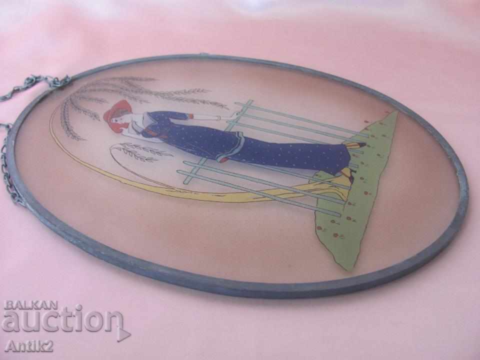 Delivery of Stained glass with a metal frame - Secession