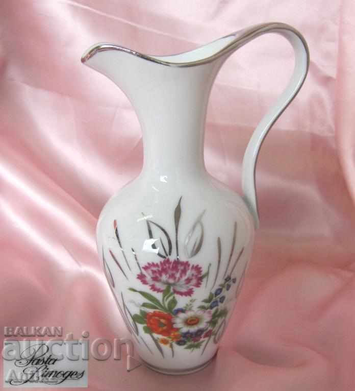 Old Porcelain Pot with silvering