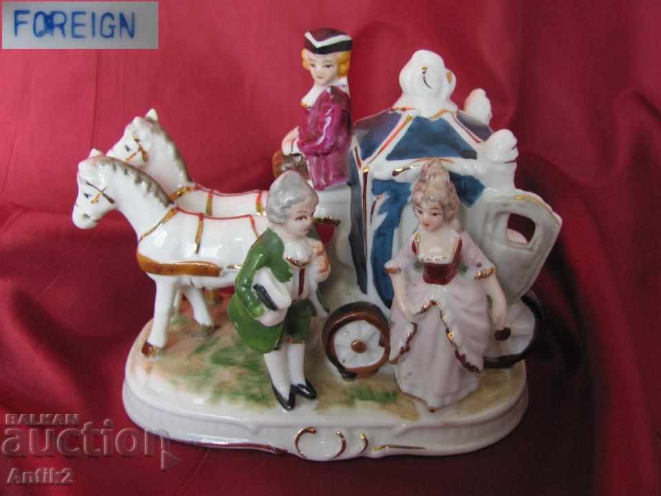 Old Porcelain Composition - Carols and Horses FOREIGN