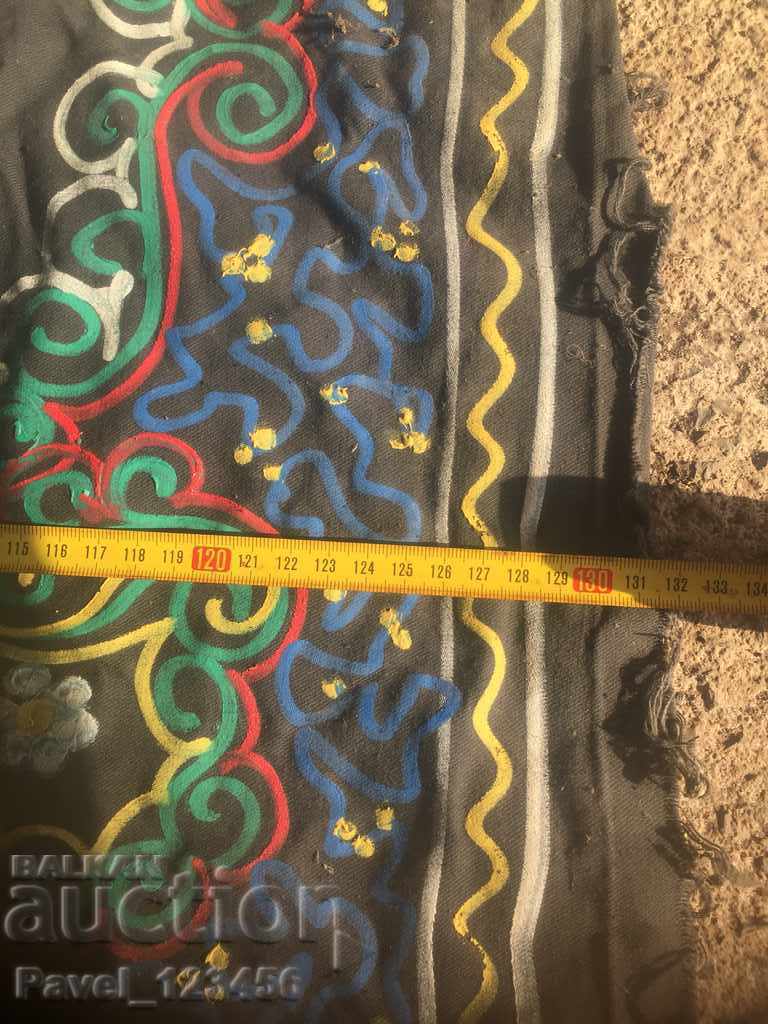 Licitație Covor pictat vechi, foarte mare, 130/70 cm