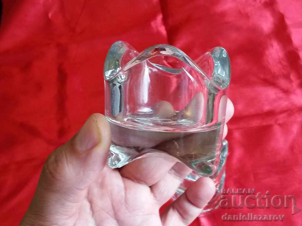 Set of Swedish Candlesticks CRYSTAL Glass - 6