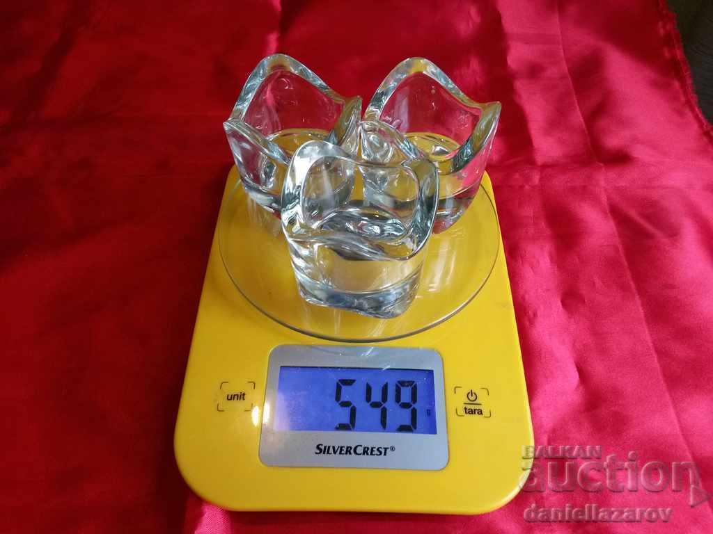 Set of Swedish Candlesticks CRYSTAL Glass - 7