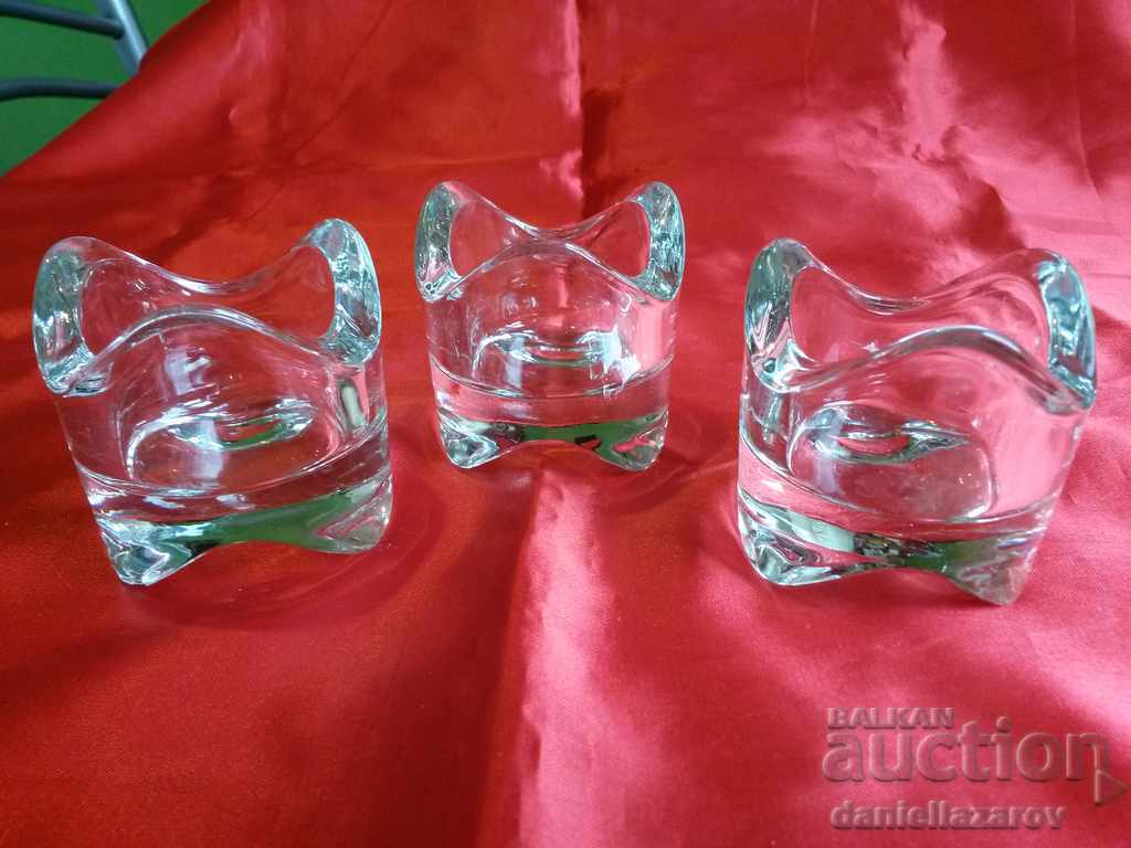 Set de sfeșnici din sticlă CRYSTAL Glass