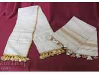 19th Century Hand Woven Cotton Towels 2 Pieces