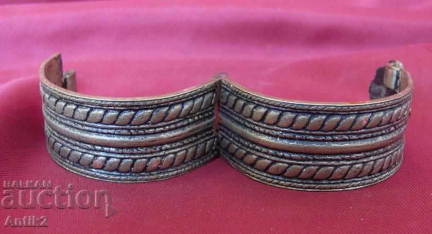 19th century Bronze Bracelet silver plated - 5