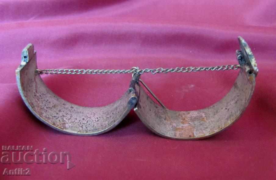 19th century Bronze Bracelet silver plated - 6