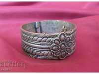 19th century Bronze Bracelet silver plated