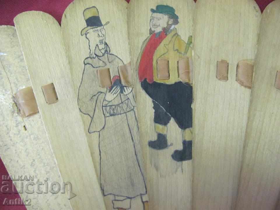 The 20 Hand Painted Wooden Ladies Fan - 5 The 20 Hand Painted Wooden Ladies Fan - 5