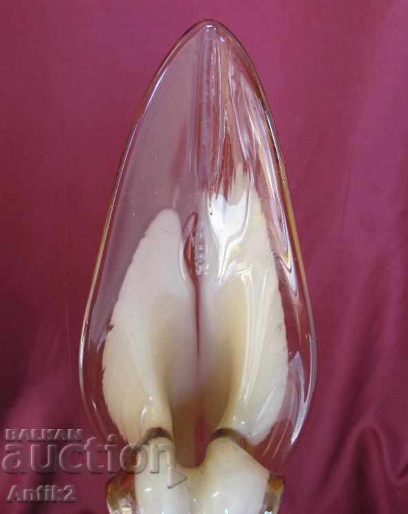 Old Large Massive Crystal Vase - 5 Old Large Massive Crystal Vase - 5