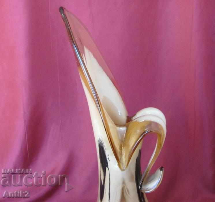 Old Large Massive Crystal Vase - 7 Old Large Massive Crystal Vase - 7