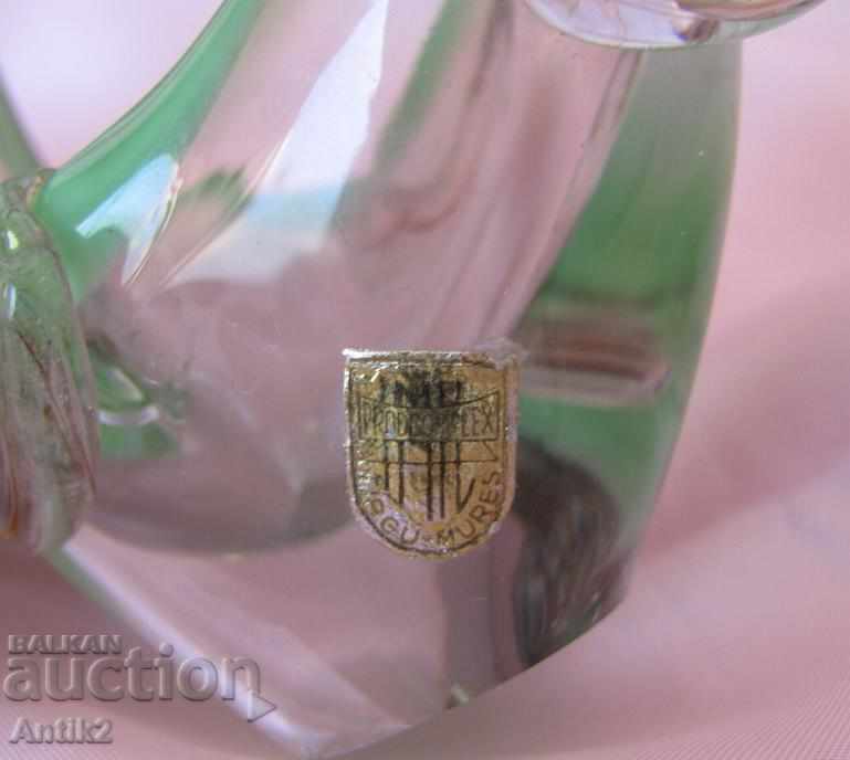 Old Crystal Figure, Cup, Etiquette Basket Germany - 6