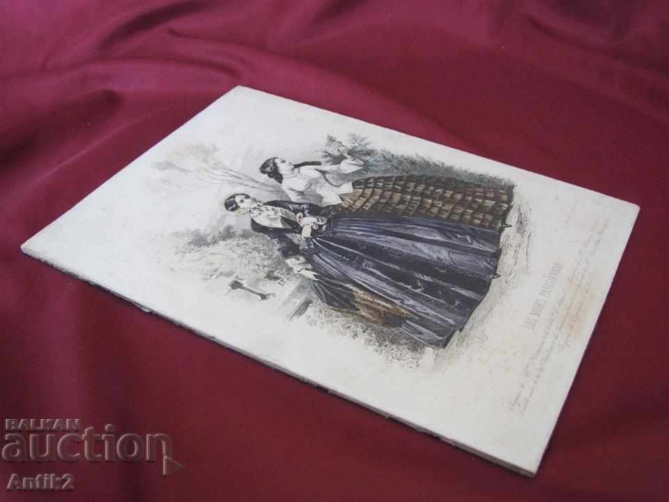 Gravura originala pe carton - Moda Femeilor Anilor 20 Paris cu preț 80.00 BGN | € 40.90 Gravura originala pe carton - Moda Femeilor Anilor 20 Paris cu preț 80.00 BGN | € 40.90