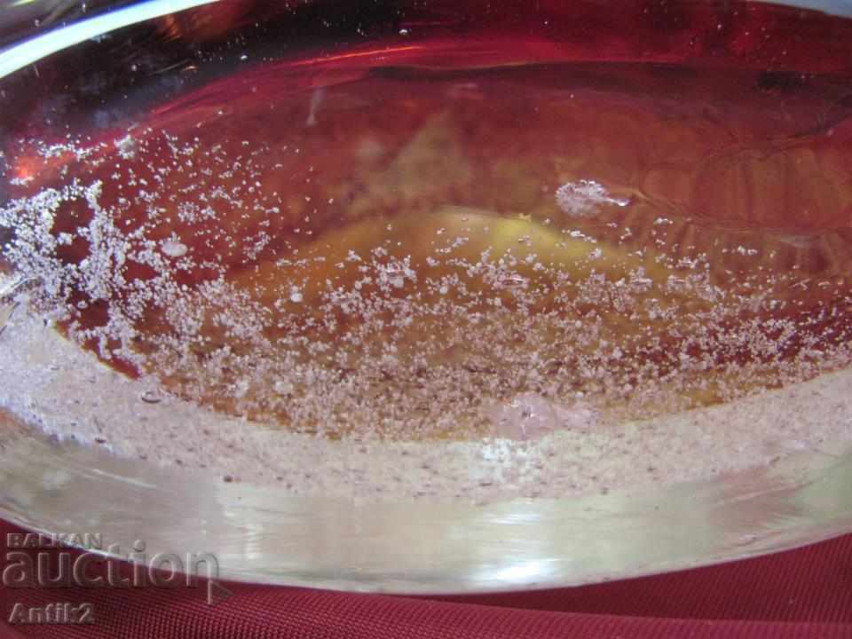 Vechiul scrumieră veche din sticlă de cristal - 7 Vechiul scrumieră veche din sticlă de cristal - 7