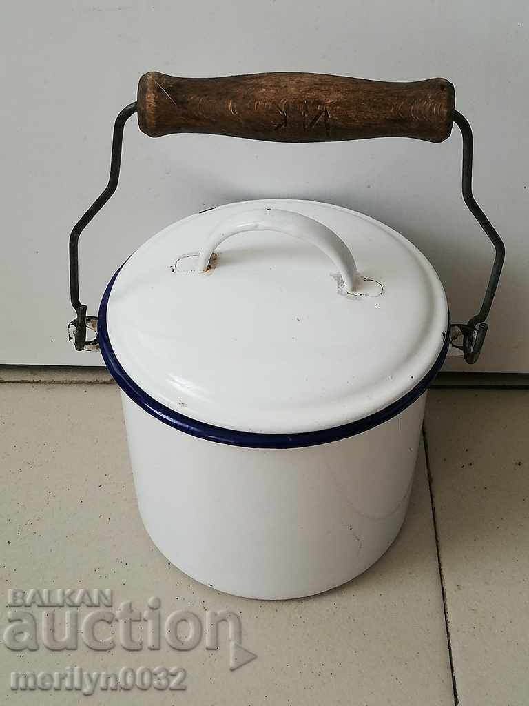 Sock knife with handle, enamelled container, enamel, eyeliner - 7