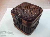 Box with wicker cover