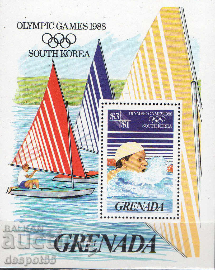 1986. Grenada. Olympic Games - Seoul, South Korea. Block.